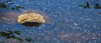 View artwork titled Downstream from the Rapids