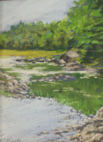 View artwork titled Tidal River, ME