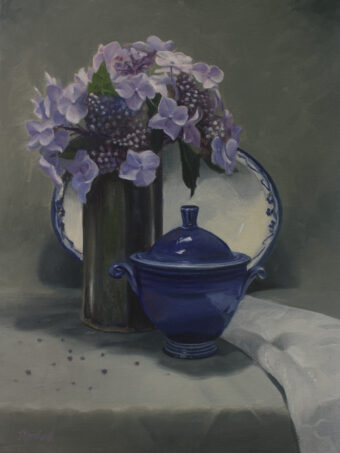 View artwork titled Lacecap Hydrangeas