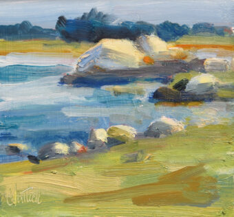 View artwork titled Rocky Shore