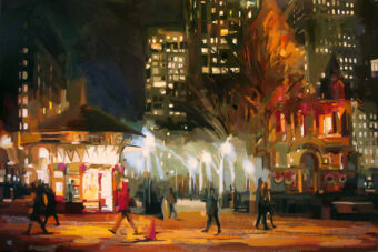 View artwork titled Boston Whistling at the Cold