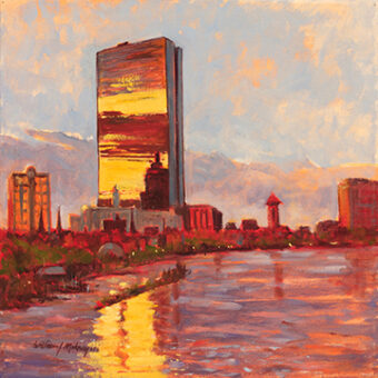 View artwork titled Sunrise on the Charles