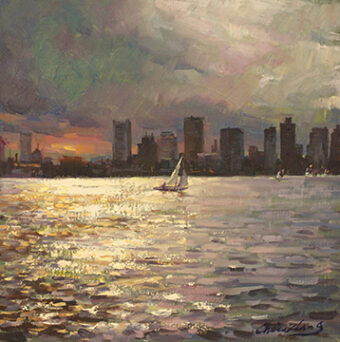 View artwork titled By the Charles River