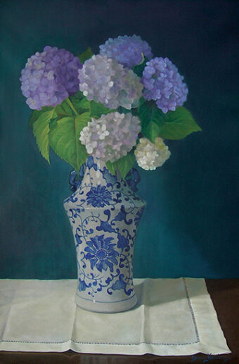 View artwork titled Hydrangeas: Blue and White