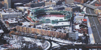 View artwork titled Fenway Park Winter