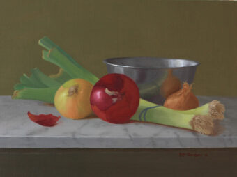 View artwork titled Onions and Leeks