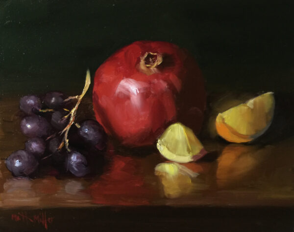 Pomegranate with Grapes and Orange