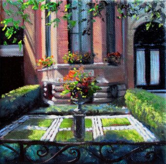 View artwork titled Back Bay Front Garden