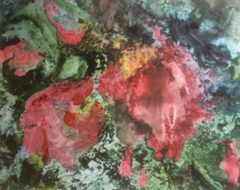 View artwork titled Red Green Floral