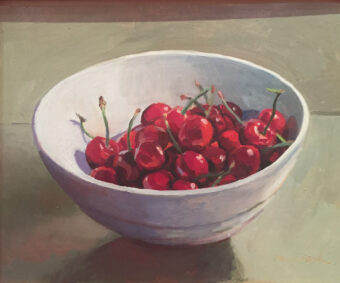 View artwork titled Cherries in a Bowl