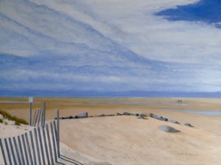 View artwork titled Dog Walkers, Chapin Beach
