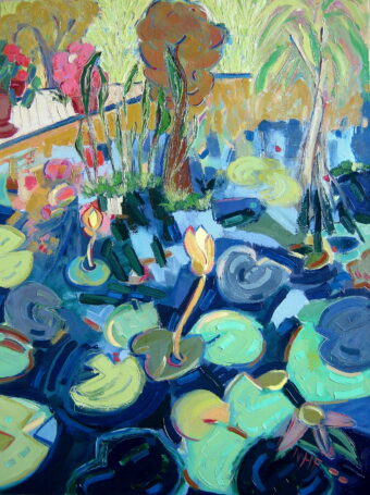 View artwork titled Water Lilies in the Botanical Garden