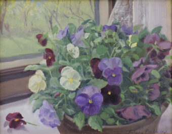 View artwork titled April Pansies