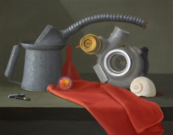 View artwork titled Oil Can and Turbocharger