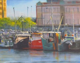 View artwork titled Boston Fishing Fleet