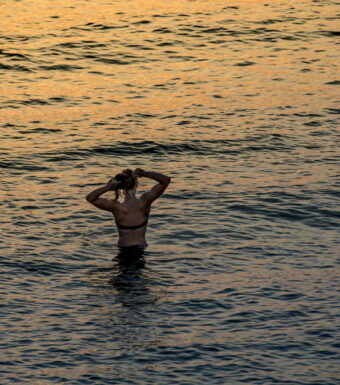 View artwork titled Sunset Swim