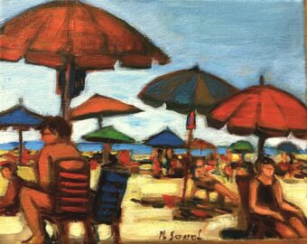 View artwork titled beach in red