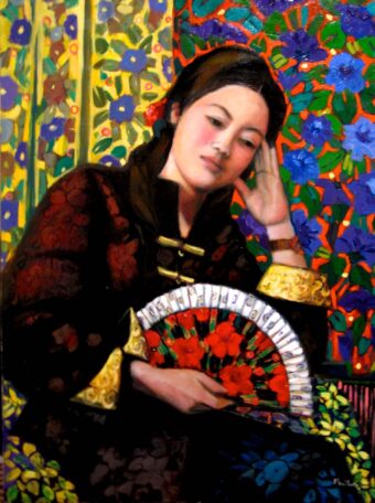 View artwork titled Hsiu with red fan