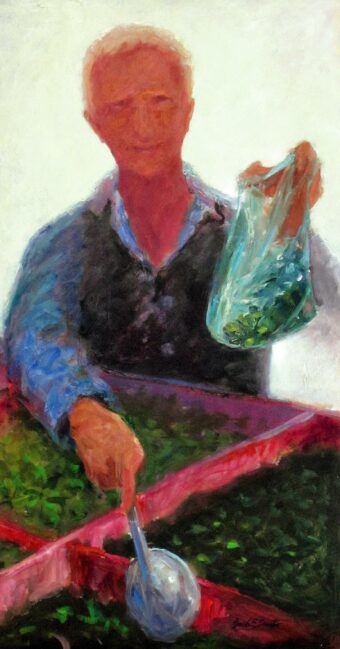 View artwork titled The Olive Seller