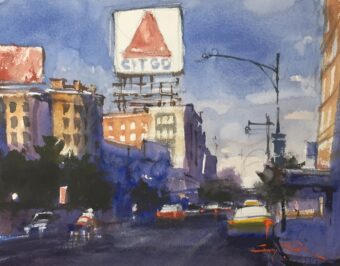 View artwork titled Autumn Light Kenmore Square