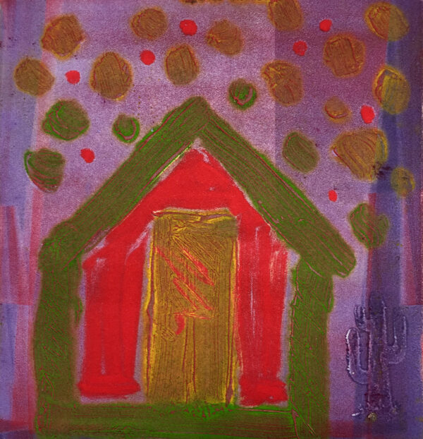 Little House and Cactus Purple