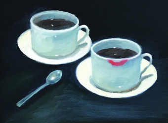 View artwork titled Morning Coffee on Paint Day