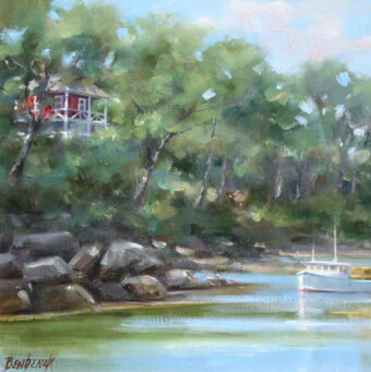 View artwork titled Cottage on the Cove