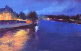 View artwork titled Evening on the Seine