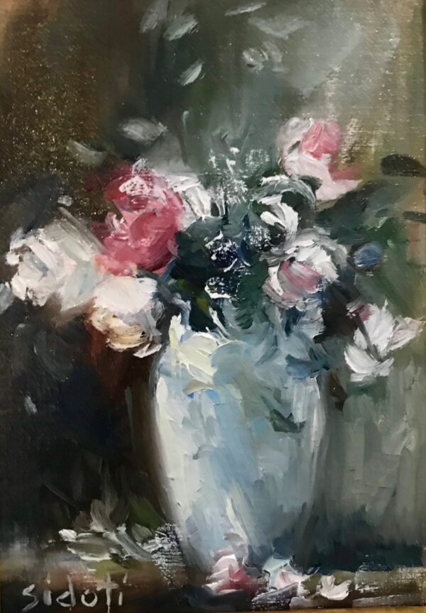 China Vase and Rose Petals