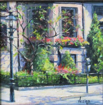 View artwork titled Commonwealth Ave Flower Boxes