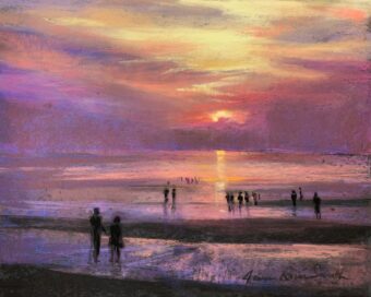 View artwork titled Sunset on the Flats