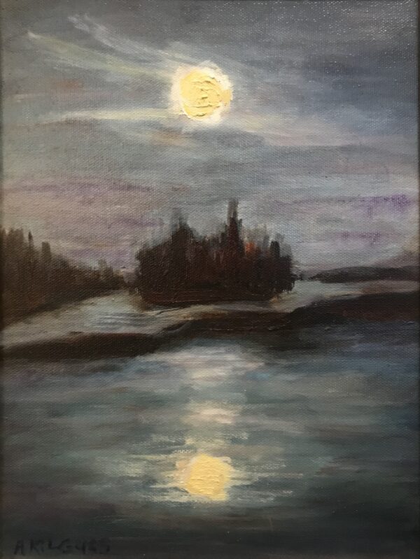 Moon Rising on Harbor