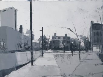 View artwork titled Columbus Avenue Morning