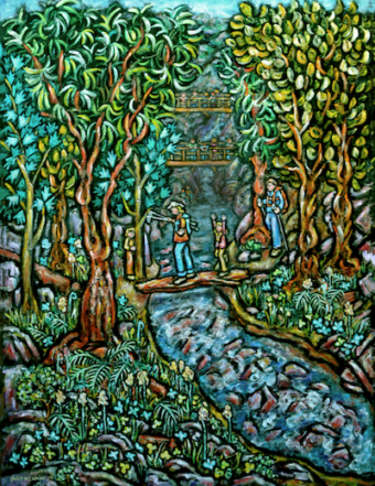 View artwork titled woodland Bridges