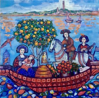 View artwork titled Immigrants Arriving in Provincetown