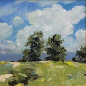 View artwork titled Hilltop Trees