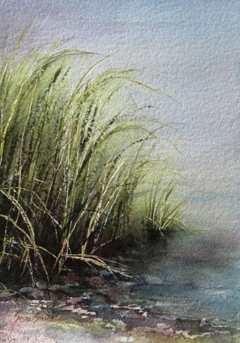 View artwork titled Grassy Bank