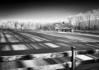 View artwork titled Winter Sunset, North Road