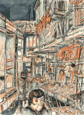 View artwork titled Neon Orange, Chinatown. New York