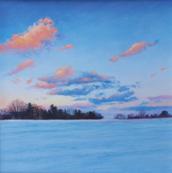 View artwork titled Snow Covered Dusk