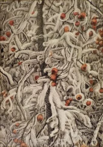 View artwork titled Berries on Ice