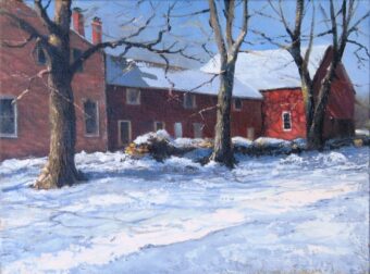 View artwork titled Sunny Winter Woodpile
