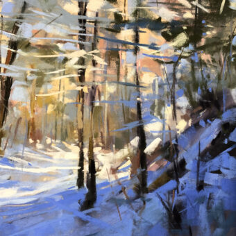 View artwork titled Winter Woods