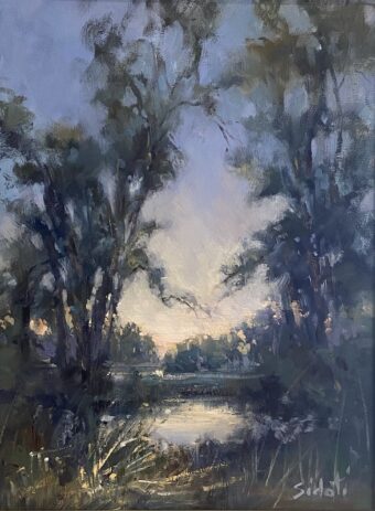 View artwork titled Dusk at the Cox Reservation (Essex, MA)