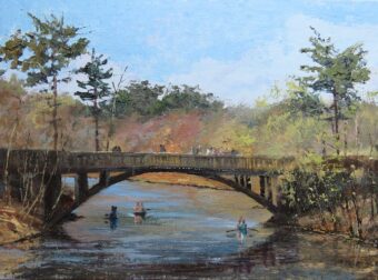 View artwork titled Bridge Over the North River