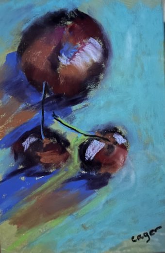 View artwork titled Plum with Cherries