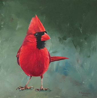 View artwork titled Male Northern Cardinal