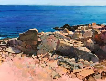 View artwork titled Cathedral Rocks, Pigeon Cove