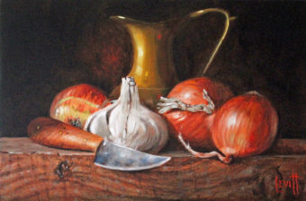 View artwork titled Still Life With Onions And Garlic