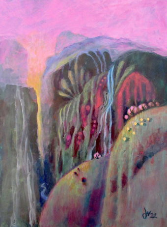 View artwork titled Mountain Sunrise